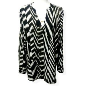 Calvin Klein Zebra Print Blouse